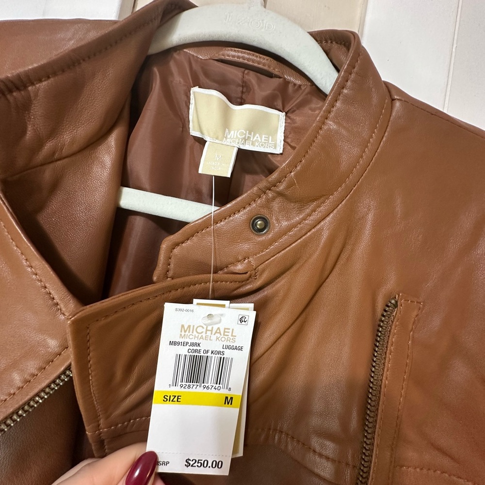 Michael Kors Women's Brown Leather Jacket